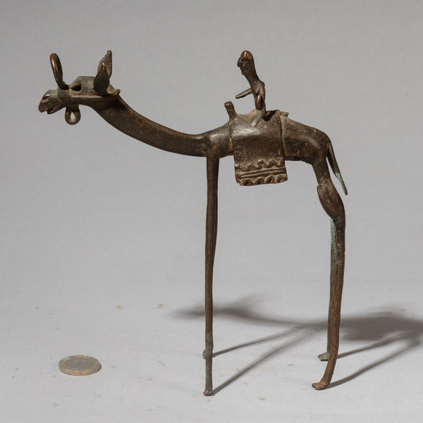 A LARGE BRONZE CAMEL , FON TRIBE OF BENIN ( No 4493 )