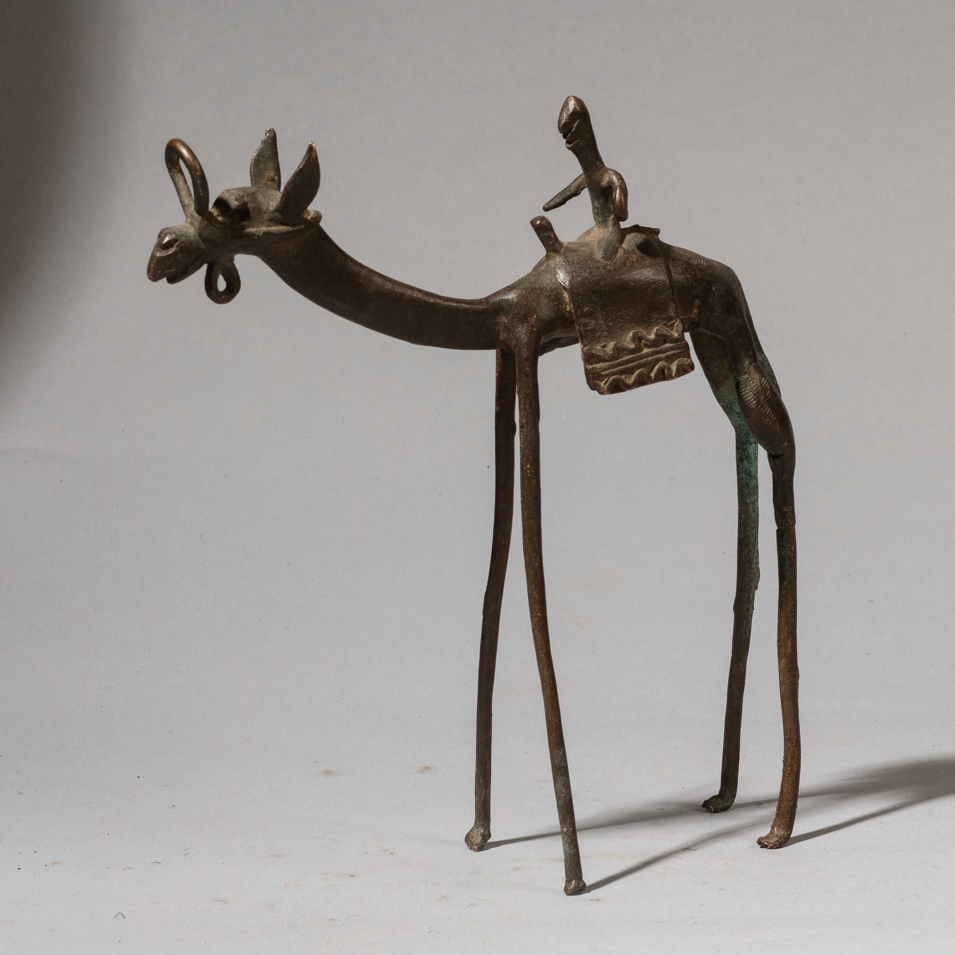 A LARGE BRONZE CAMEL , FON TRIBE OF BENIN ( No 4493 )
