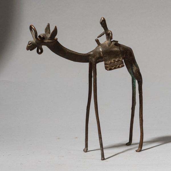 A LARGE BRONZE CAMEL , FON TRIBE OF BENIN ( No 4493 )