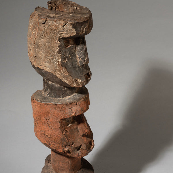 A LARGE UNUSUAL DOUBLE FACED ALTAR FIGURE, EWE TRIBE OF GHANA ( No 4488 )