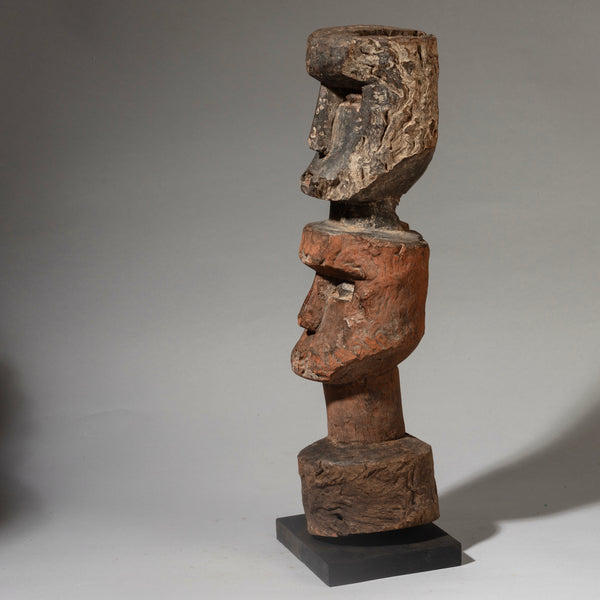 A LARGE UNUSUAL DOUBLE FACED ALTAR FIGURE, EWE TRIBE OF GHANA ( No 4488 )