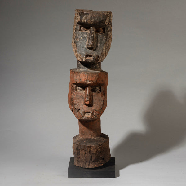 A LARGE UNUSUAL DOUBLE FACED ALTAR FIGURE, EWE TRIBE OF GHANA ( No 4488 )