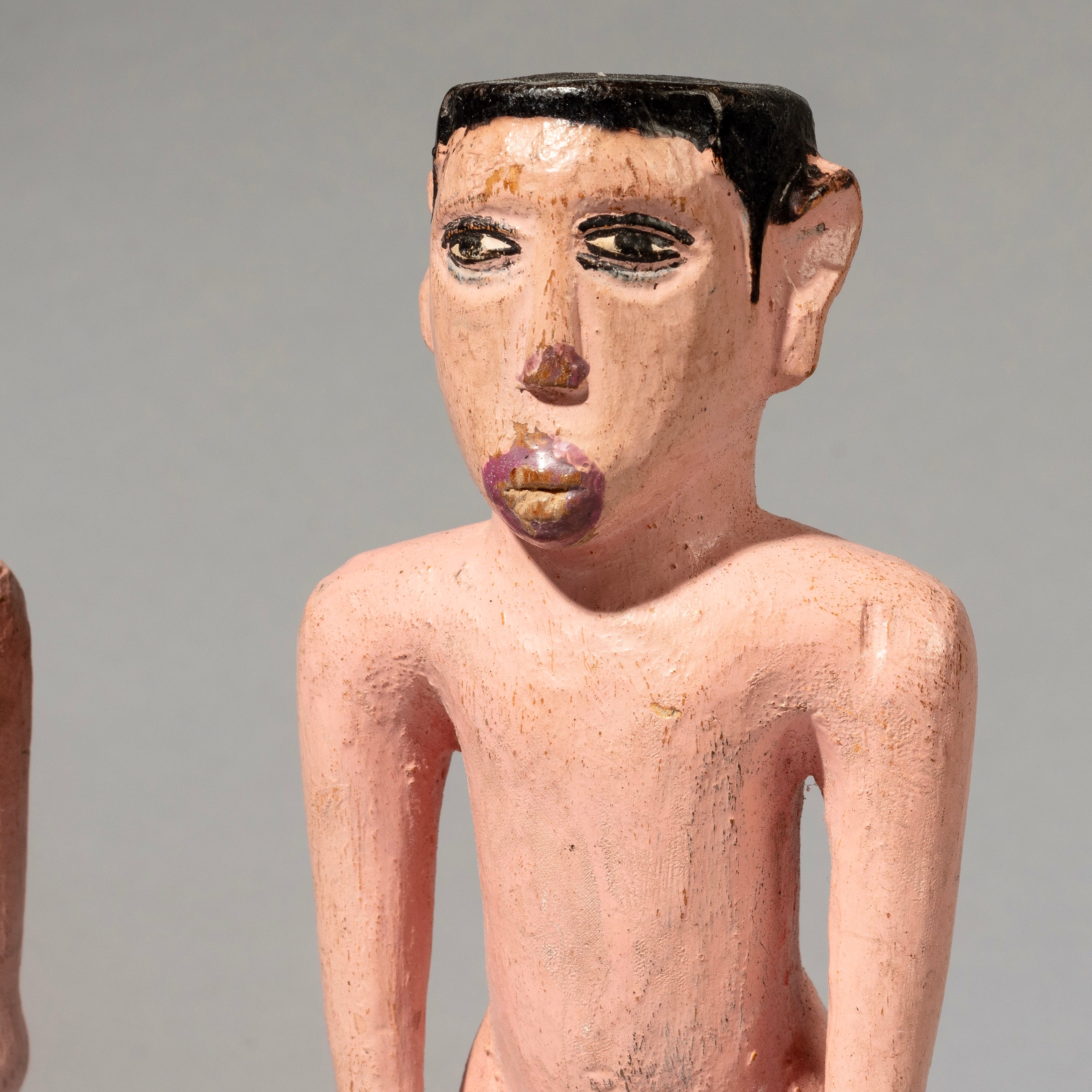 A PRETTY PINK PAIR OF VENAVI DOLLS FROM EWE TRIBE GHANA WEST AFRICA( No 4468 )