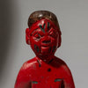A UNIQUE RED PAIR OF VENAVI DOLLS, EWE TRIBE OF GHANA ( No 4467 )