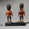 A RED + YELLOW PAIR OF VENAVI DOLLS FROM EWE TRIBE GHANA WEST AFRICA ( No 4469 )