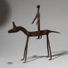 A FABULOUS IRON HORSE + RIDER ALTAR OBJECT, BAMANA TRIBE OF MALI ( No 4491 )