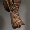 AN AMZING LARGE OGONI MASK WITH TWISTED HORNS + PIGMENT,  NIGERIA ( No 4546 )