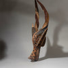 AN AMZING LARGE OGONI MASK WITH TWISTED HORNS + PIGMENT,  NIGERIA ( No 4546 )