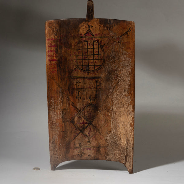 A TRADITIONAL LARD WOODEN WRITING BOARD FROM HAUSA TRIBE NIGERIA ( No 4485 )