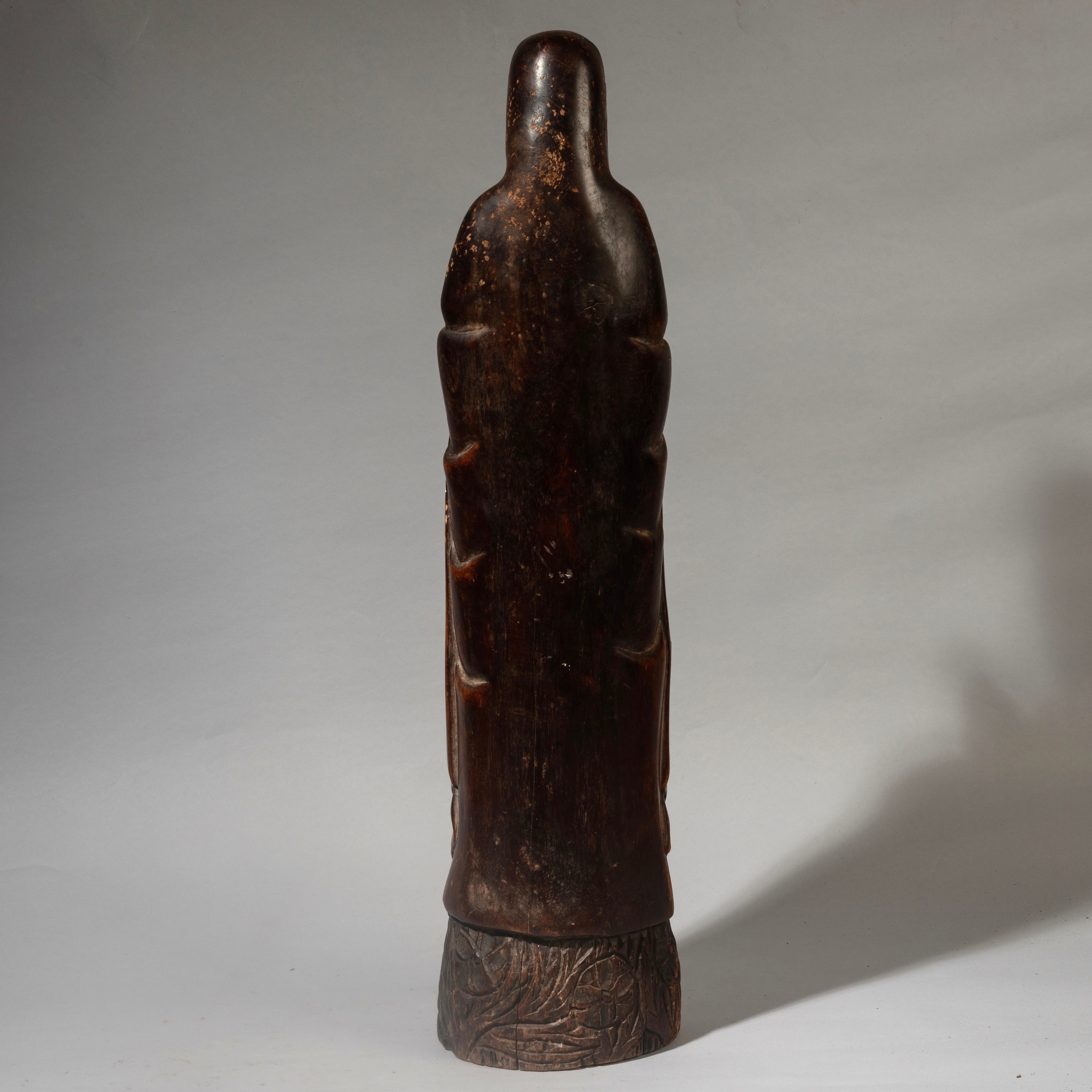 AN ANTIQUE, 80cm HOLY MARY STATUE, MAKONDE TRIBE OF TANZANIA ( No 4543 )