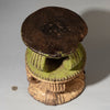 AN INCREDIBLE PAINTED  STOOL, IGBO TRIBE OF NIGERIA ( No 4542 )