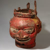 A MAGNIFICENT EXTRA LARGE JANUS HELMET MASK WITH BIRDS IN THE BACK, YORUBA TRIBE NIGERIA W.AFRICA ( No 4545)