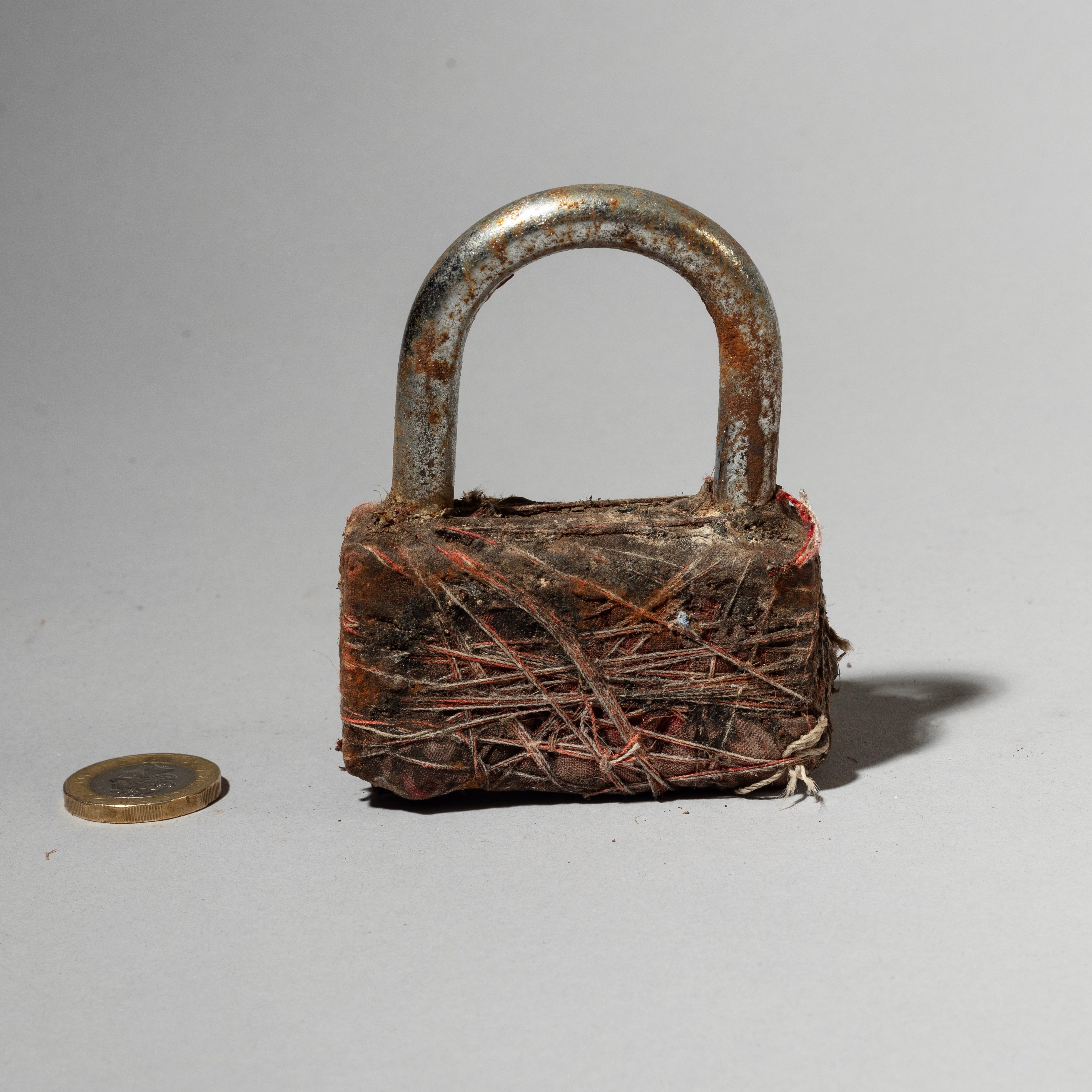 A SIMPLE LARGE PADLOCK FETISH FROM THE EWE TRIBE OF GHANA ( No 4579  )