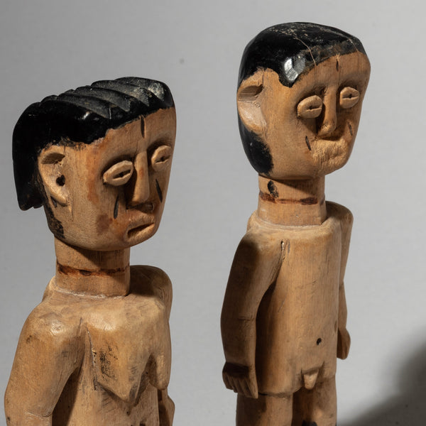 A LOVELY PAIR OF EWE VENAVI DOLLS FROM GHANA ( No 4563 )