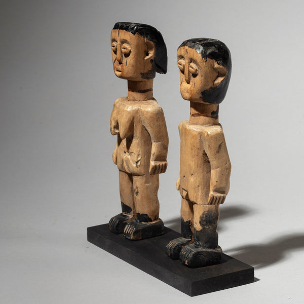 A LOVELY PAIR OF EWE VENAVI DOLLS FROM GHANA ( No 4563 )