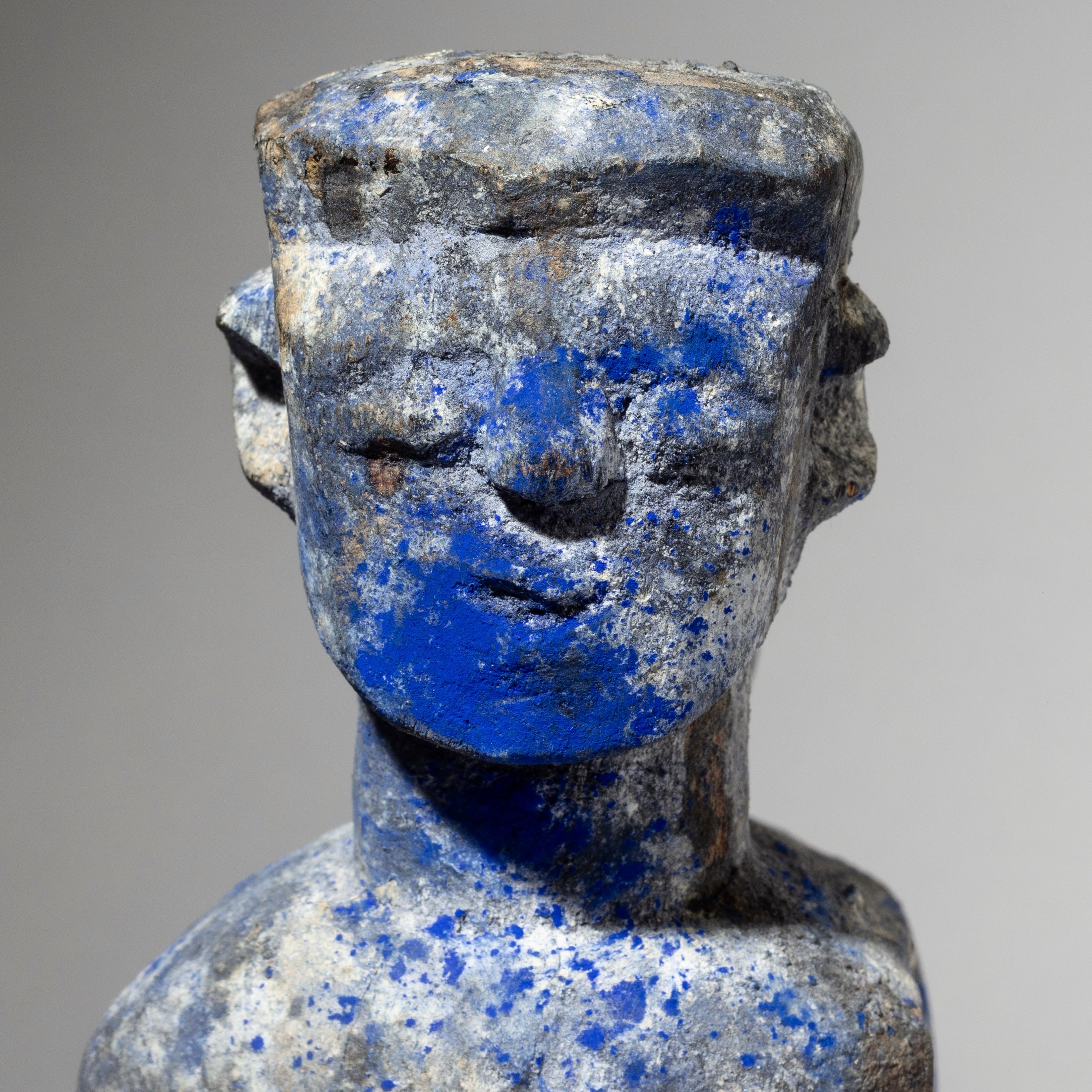 A RELATIONSHIP BLUE PIGMENT POWER OBJECT EWE TRIBE FROM GHANA( No 4557 )