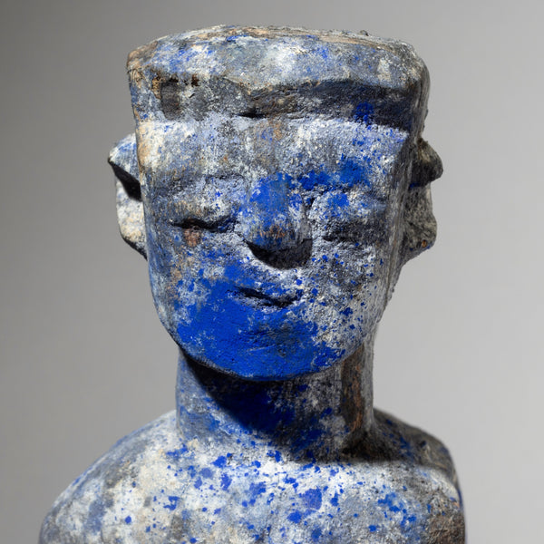 A RELATIONSHIP BLUE PIGMENT POWER OBJECT EWE TRIBE FROM GHANA( No 4557 )