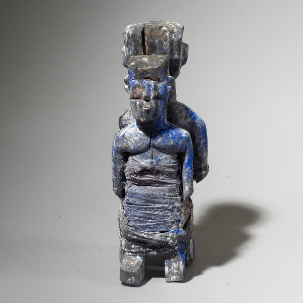 A RELATIONSHIP BLUE PIGMENT POWER OBJECT EWE TRIBE FROM GHANA( No 4557 )