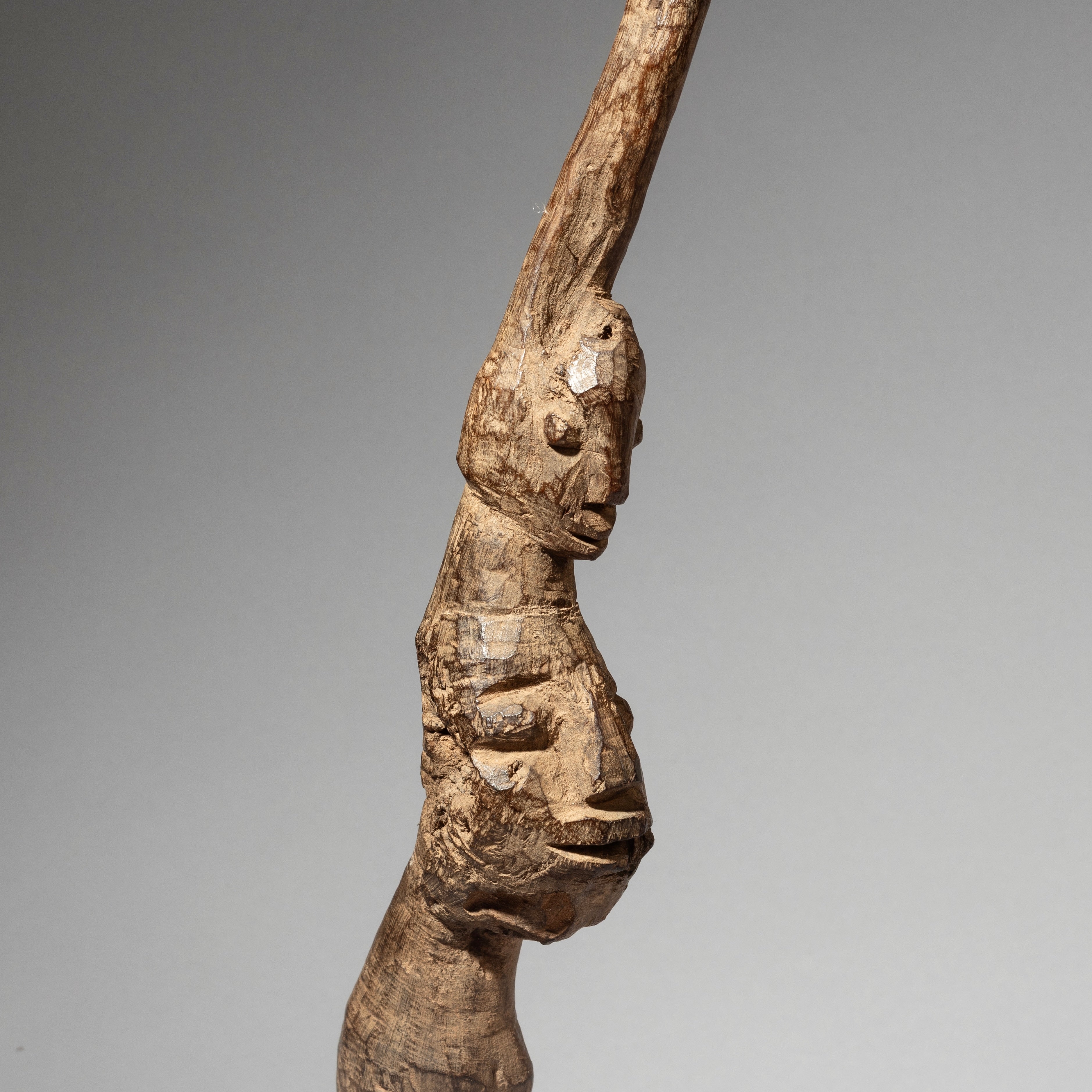 A RARE AND BIZARRE DOUBLE FACED THIL FIGURE, LOBI TRIBE BURKINA FASO( No 4573 )