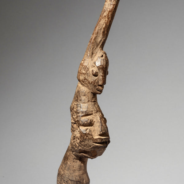 A RARE AND BIZARRE DOUBLE FACED THIL FIGURE, LOBI TRIBE BURKINA FASO( No 4573 )