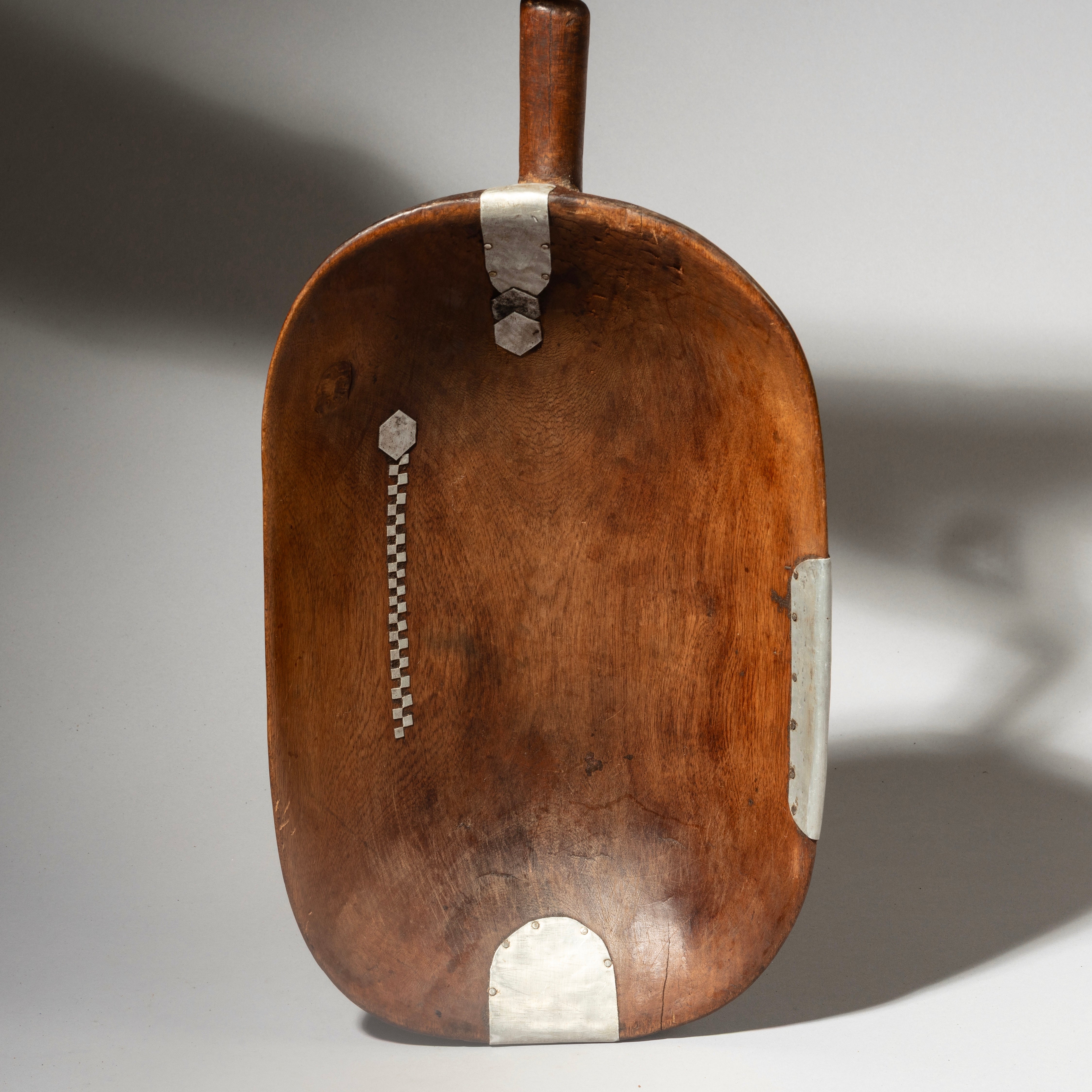 A UNIQUELY REPAIRED, WELL PATINATED BOWL, FROM TUTSI TRIBE OF RWANDA ( No 4338 )