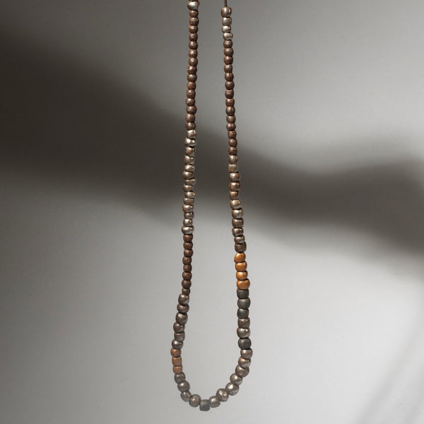 A TRADITIONAL TRIBAL RECYCLED METAL BEADED NECKLACE FROM TURKANA TRIBE KEMYA E.AFRICA  ( No 4565 )
