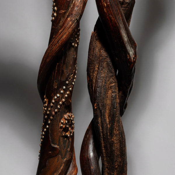 A RARE PAIR OF TRADITIONAL WEDDING STAFFS FROM EAST AFRICA   [ No 4575 )