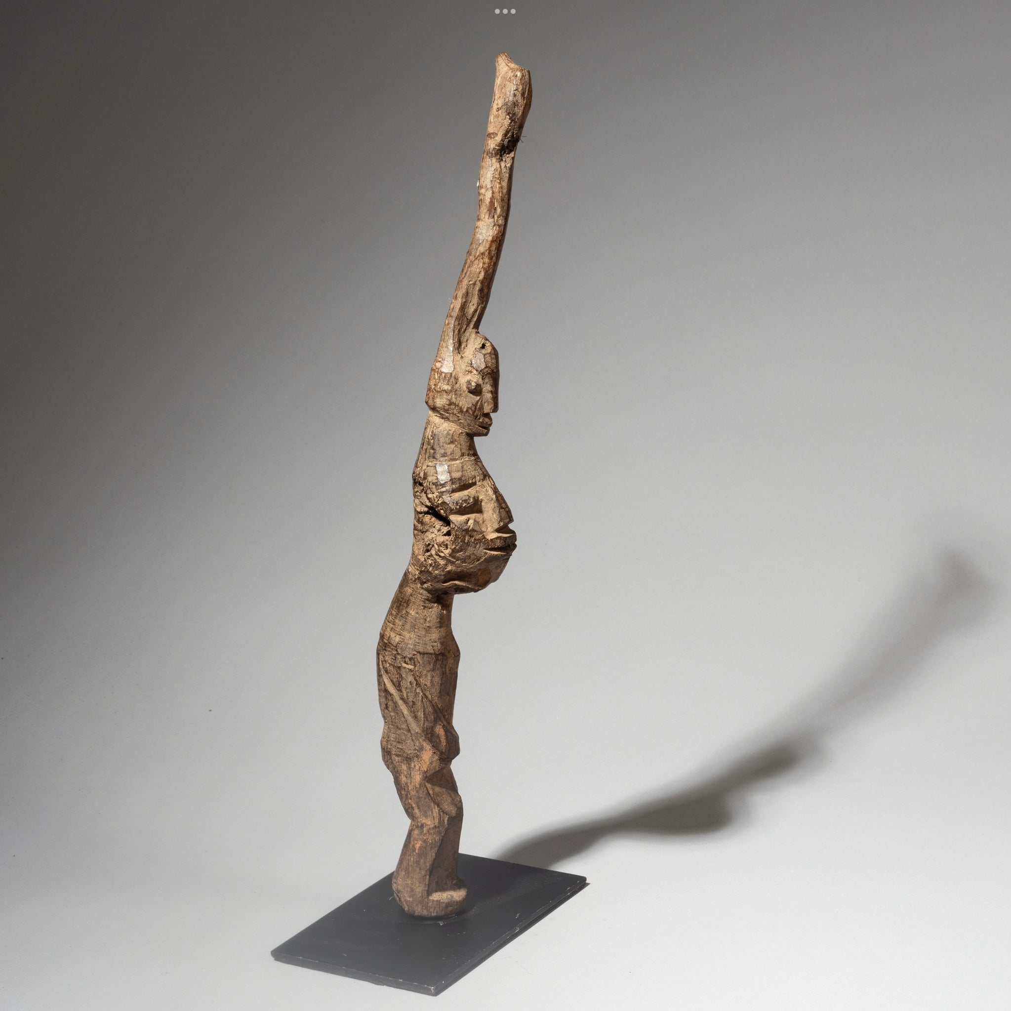 A RARE AND BIZARRE DOUBLE FACED THIL FIGURE, LOBI TRIBE BURKINA FASO( No 4573 )