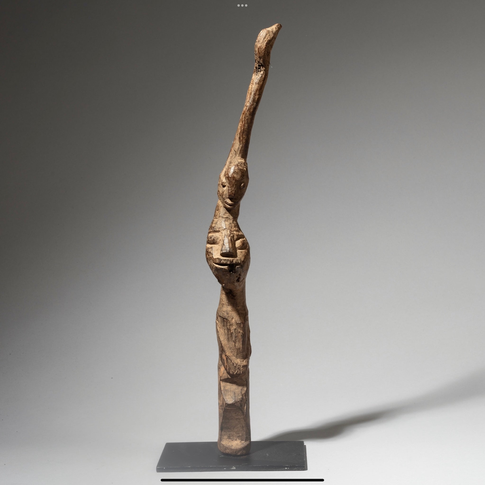 A RARE AND BIZARRE DOUBLE FACED THIL FIGURE, LOBI TRIBE BURKINA FASO( No 4573 )