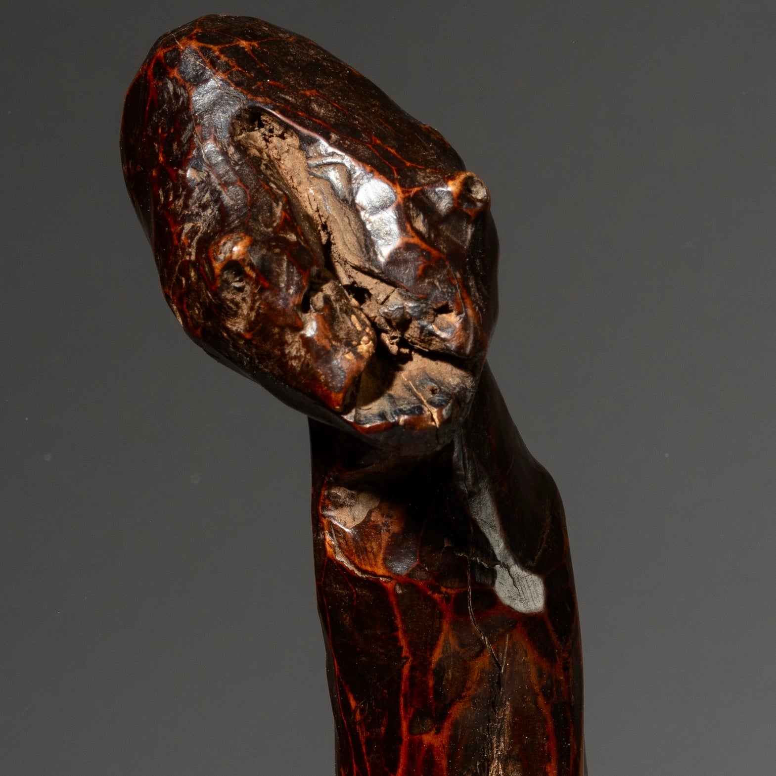 A GLOSSY +SCULPTURAL ALTAR FIGURE, BARI TRIBE OF EAST AFRICA  ( No 4574)