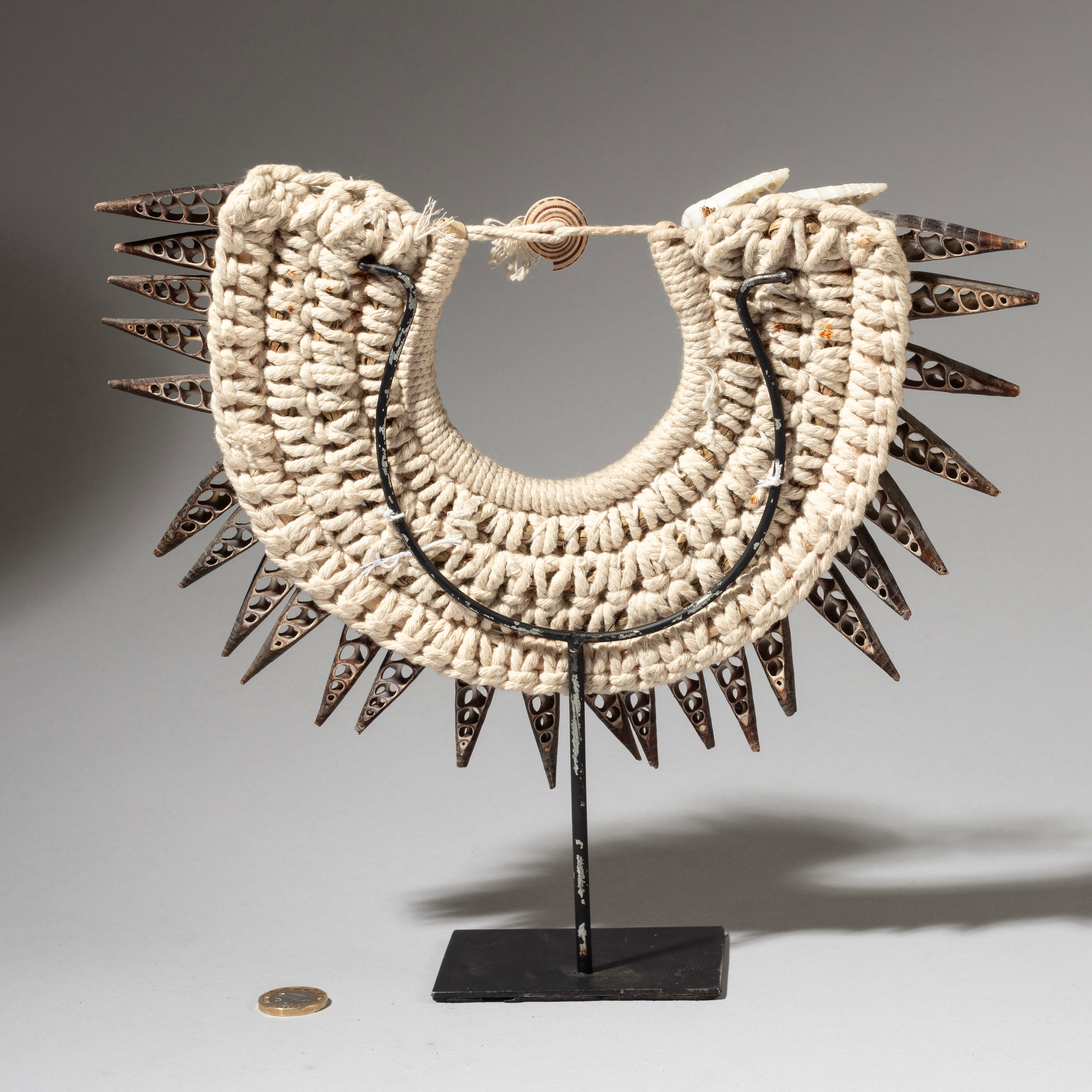 A SCALLOP SHELL MINIATURE COLLAR FROM PAPUA NEW GUINEA( No 4604 )