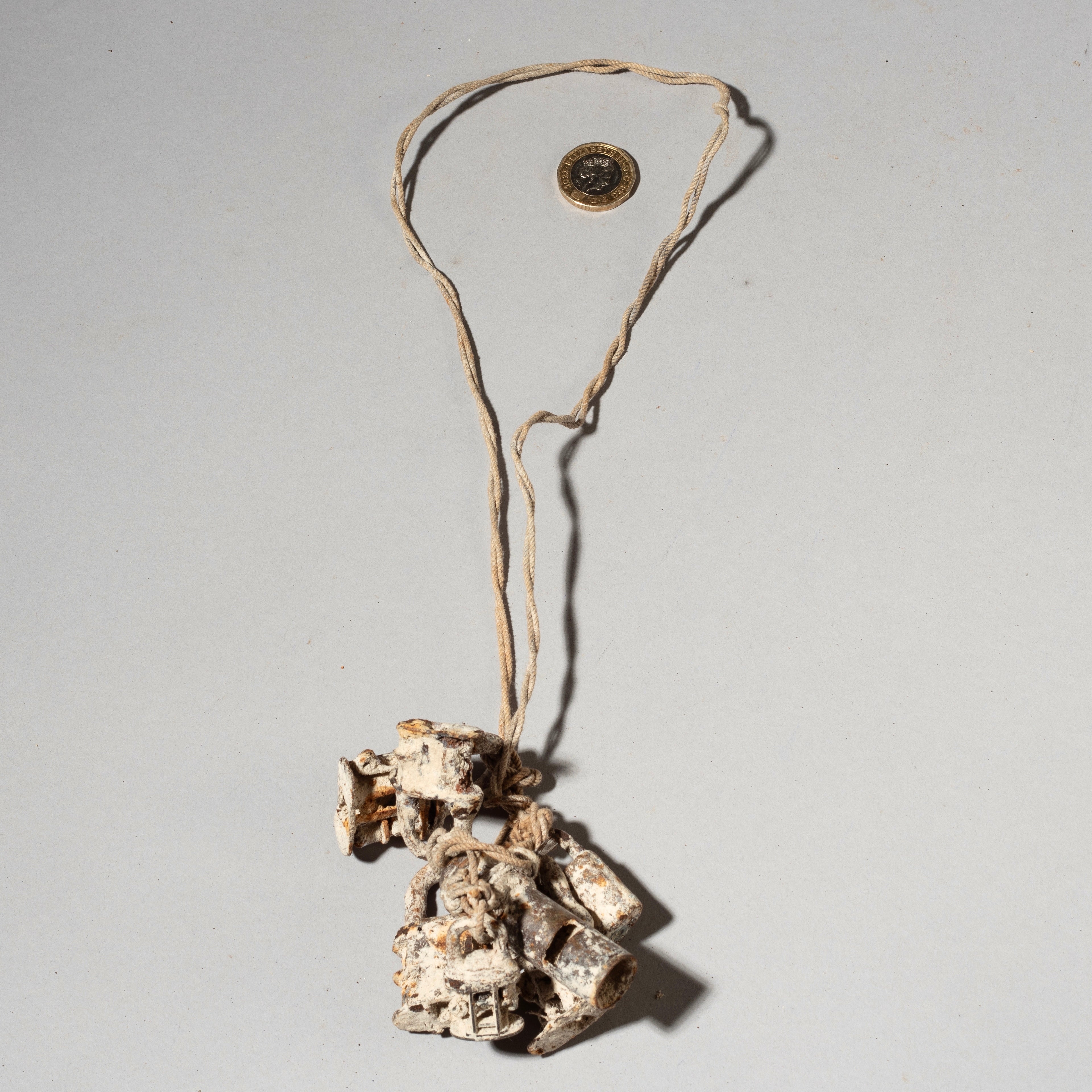 A SIMPLE PADLOCK FETISH FROM EWE OF GHANA W AFRICA ( No 4603 )