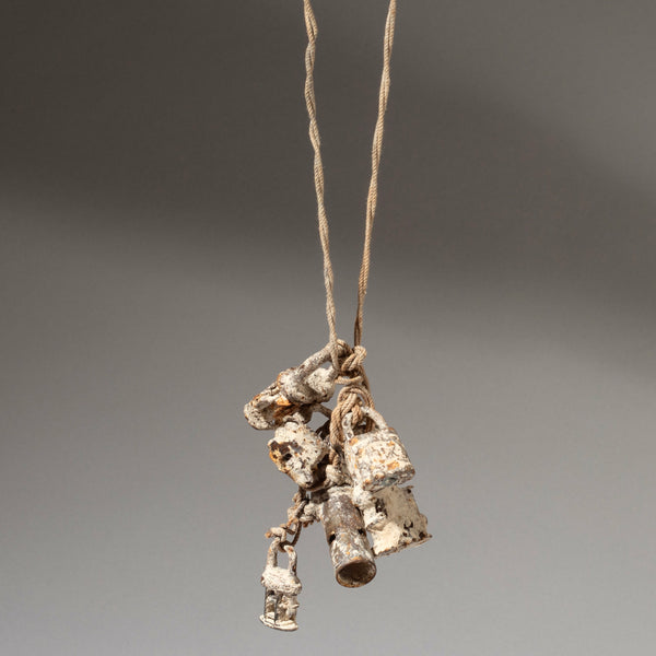 A SIMPLE PADLOCK FETISH FROM EWE OF GHANA W AFRICA ( No 4603 )