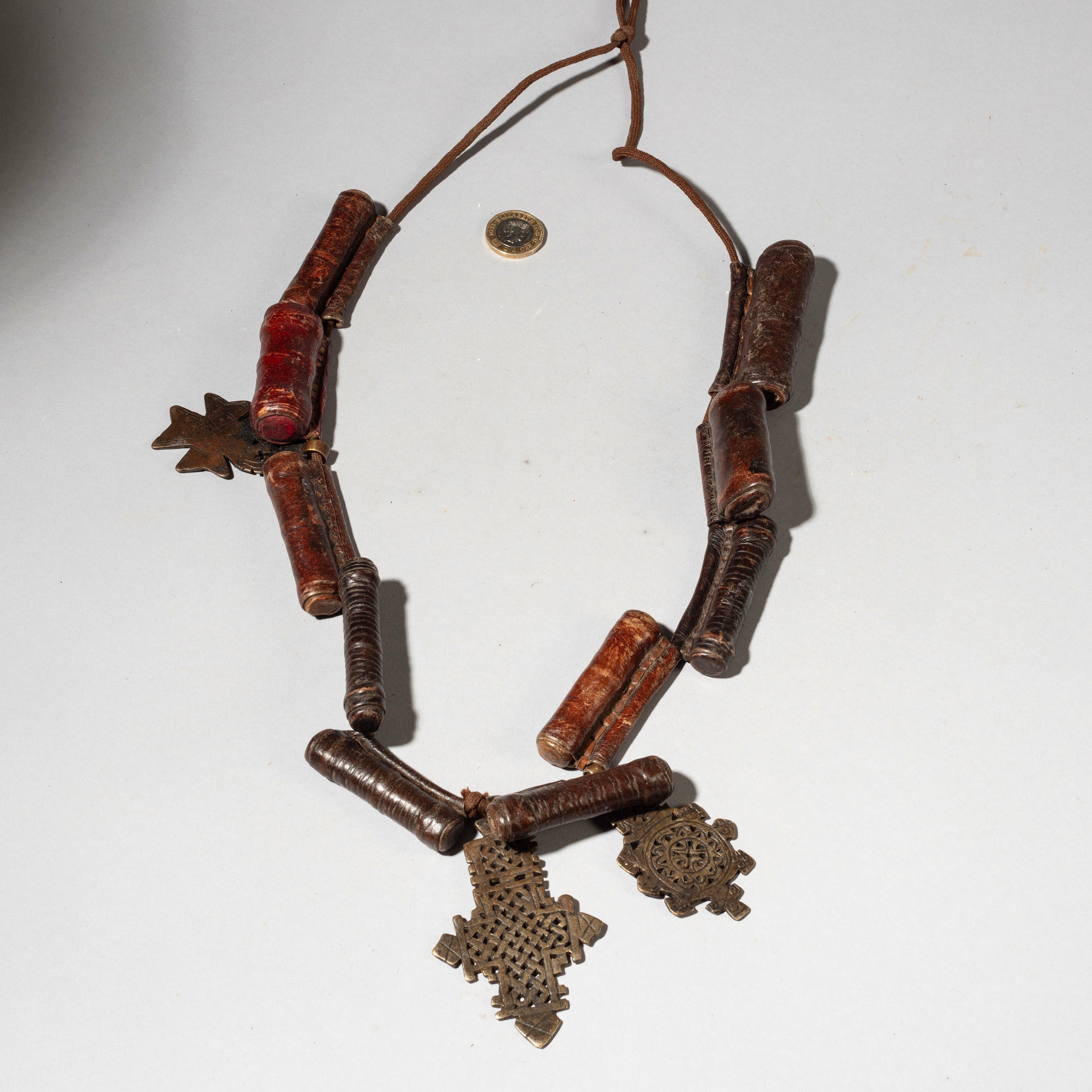A MAGICAL KITAB TALSMANIC NECKLACE FROM ETHIOPIA  ( No 4627 )