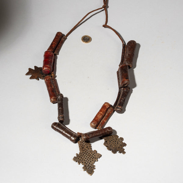 A MAGICAL KITAB TALSMANIC NECKLACE FROM ETHIOPIA  ( No 4627 )