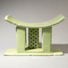 A RARE PRETTY GREEN STOOL FROM EWE TRIBE OF GHANA  ( No 4640)