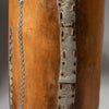 A BIG ROBUST HONEY POT WITH METAL INDIGENOUS REPAIRS FROM THE TUTSI TRIBE OF RWANDA ( No 4607 )