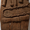 A WEATHERED LARGE FIGURATIVE  DOOR PANEL, YORUBA TRIBE OF NIGERIA EX UK COLL. (No 4641 )