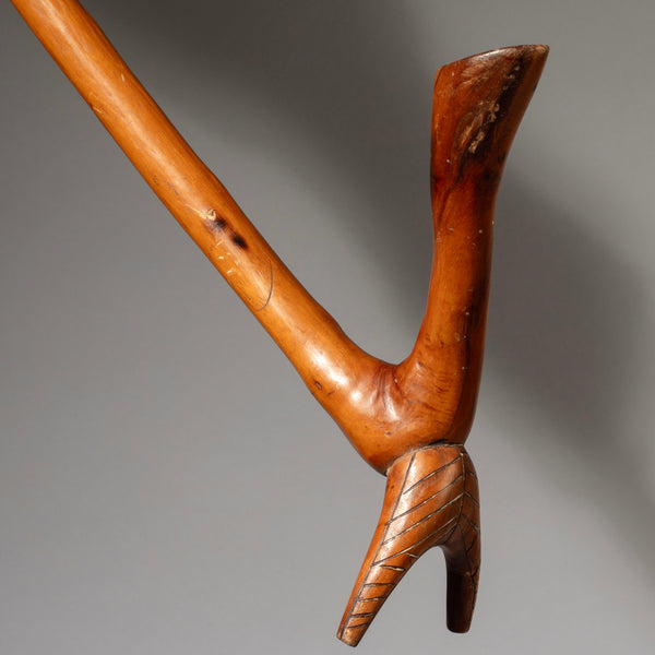 AN UNIQUELY SHAPED ANIMAL STAFF FROM TANZANIA EAST.AFRICA ( No 4628)