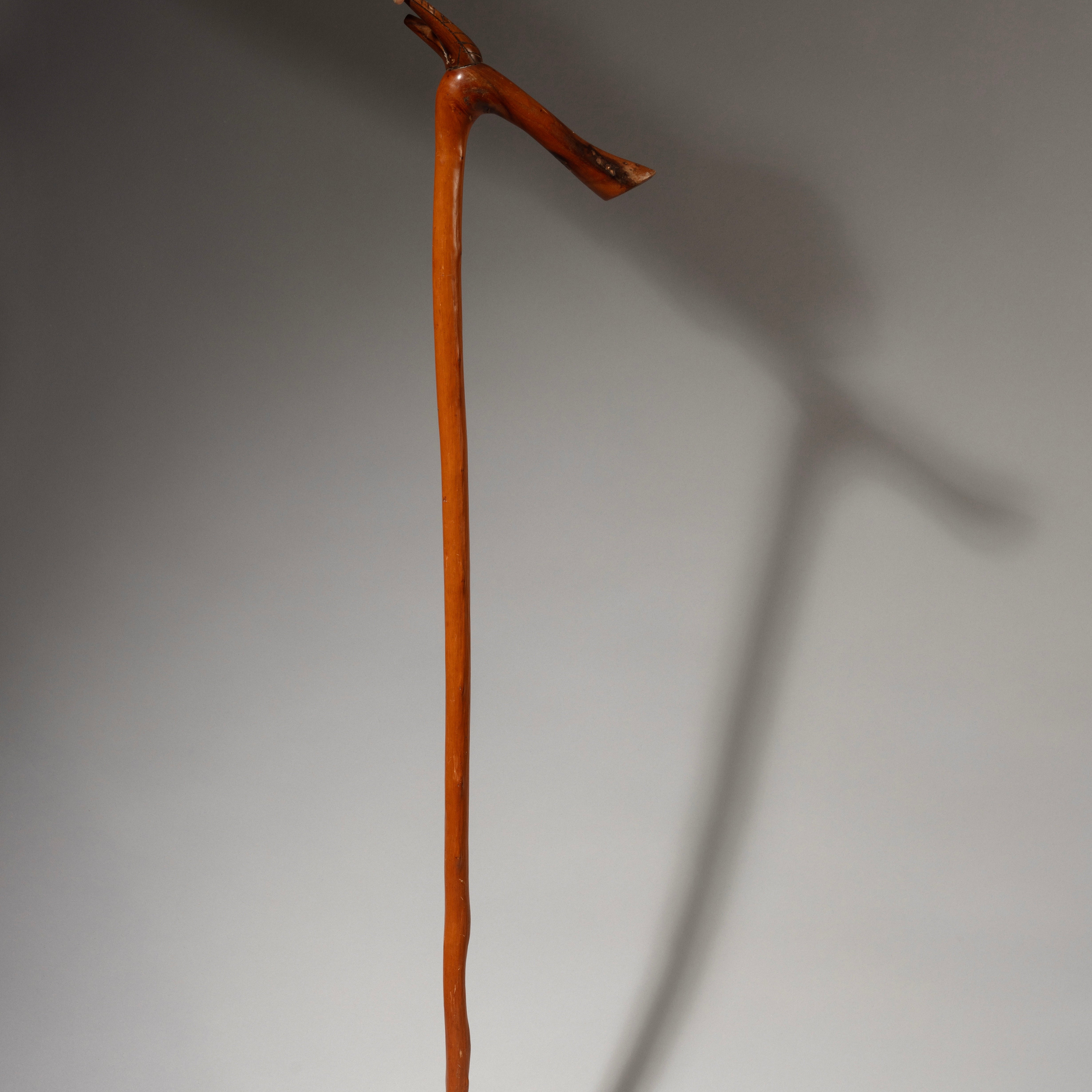 AN UNIQUELY SHAPED ANIMAL STAFF FROM TANZANIA EAST.AFRICA ( No 4628)