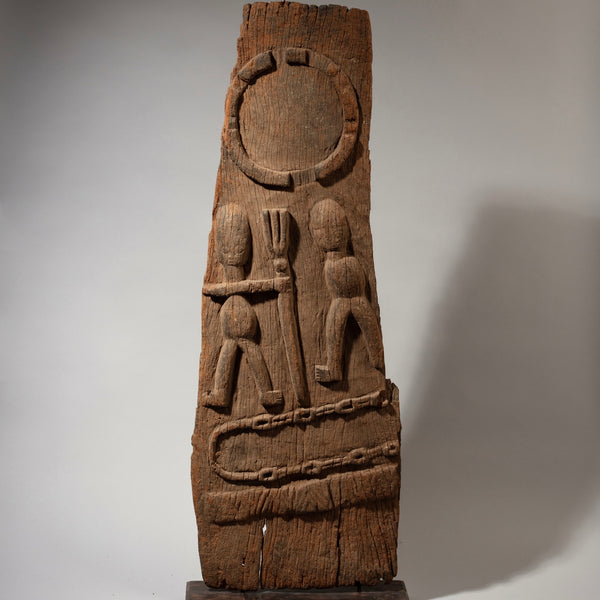 A WEATHERED LARGE FIGURATIVE  DOOR PANEL, YORUBA TRIBE OF NIGERIA EX UK COLL. (No 4641 )