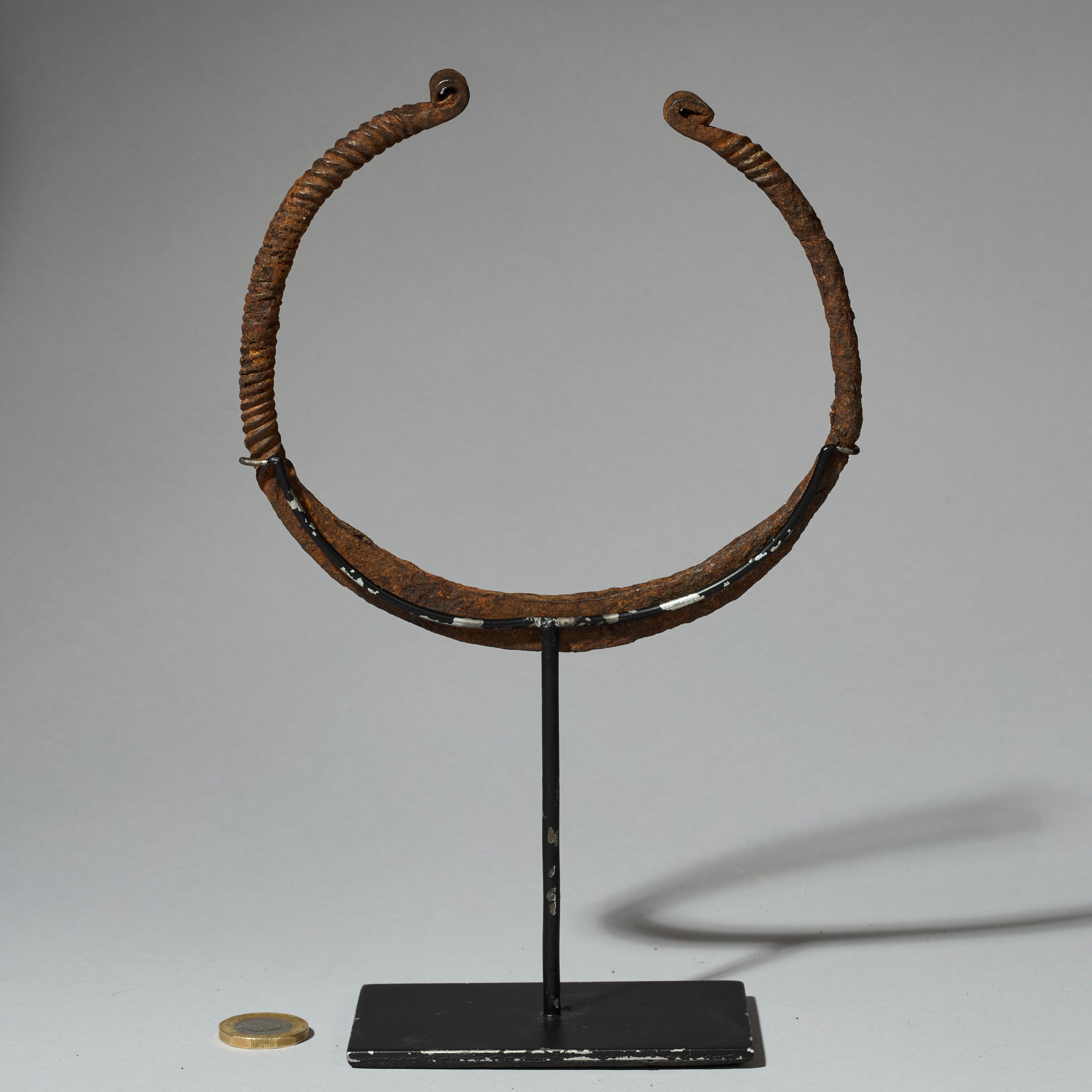 A SCULPTURAL IRON TORQUE CURRENCY MUMUYE TRIBE NIGERIA, WEST AFRICA ( No 4687 )