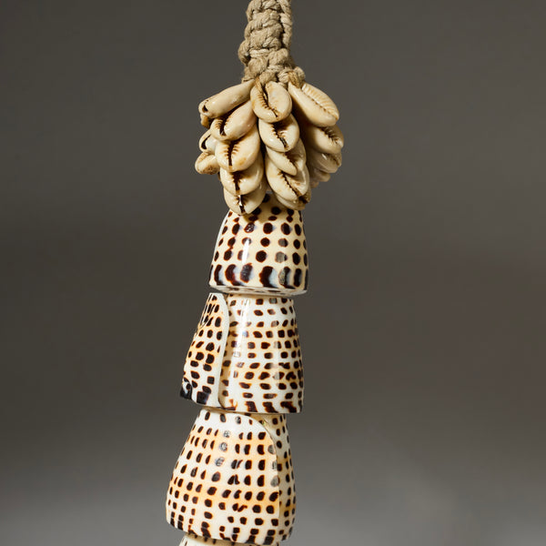 A SPECKLED SHELL CLUSTERED SHELL NECKLACE FROM PAPUA NEW GUINEA ( No 4684 )