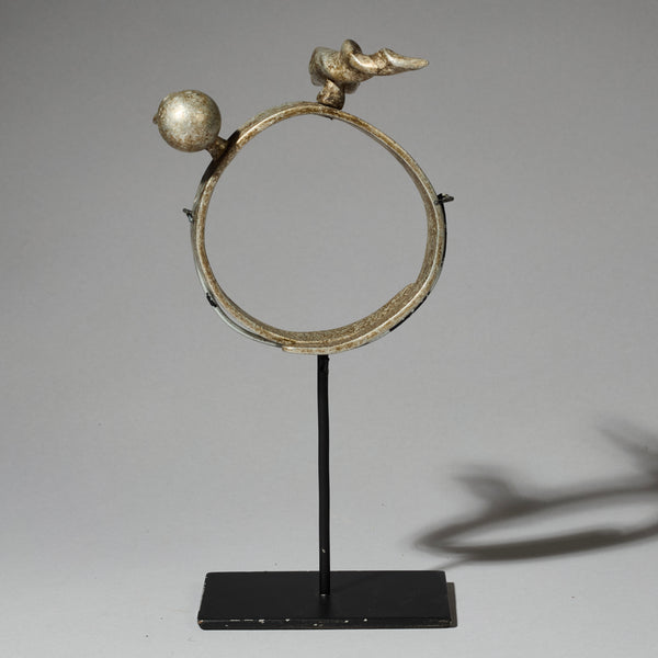 AN UNUSUAL ALUMINIUM ARM BAND FROM THE FON TRIBE OF BENIN W.AFRICA( No 4693)