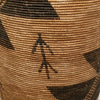 A FINE, RARE + FABULOUS FIBRE BASKET WITH LID FROM TUTSI TRIBE RWANDA ( No 4735 )