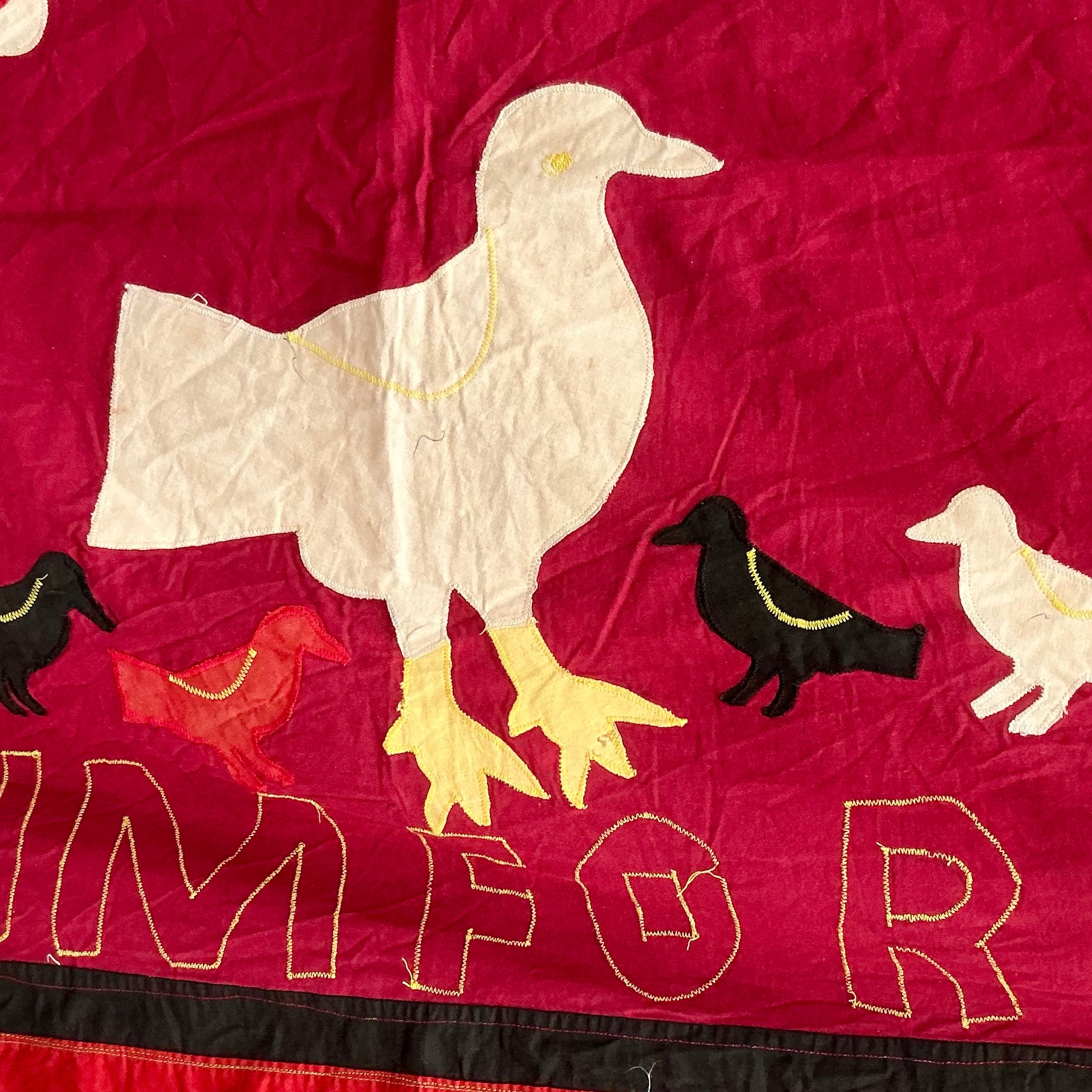 A BIRD RICH ASAFO FLAG FROM THE FANTE TRIBE OF GHANA W.AFRICA (No 4722 )