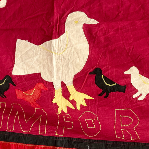 A BIRD RICH ASAFO FLAG FROM THE FANTE TRIBE OF GHANA W.AFRICA (No 4722 )