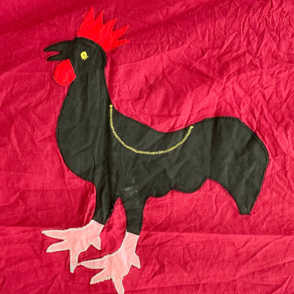 A BIRD RICH ASAFO FLAG FROM THE FANTE TRIBE OF GHANA W.AFRICA (No 4722 )