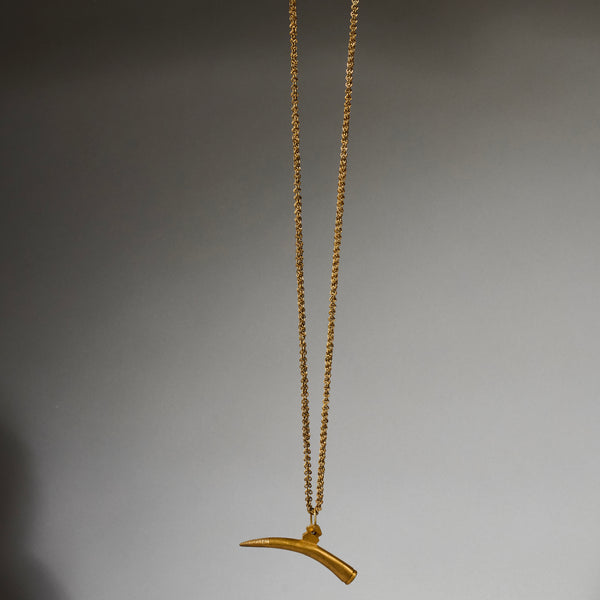 A HORN PENDANT PRESTIGE NECKLACE, BAULE TRIBE, IVORY COAST (  No 4771 )