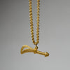 A BRILLIANT BAULE BRONZE NECKLACE WITH PRESTIGE SWORD PENDANT, IVORY COAST (  No 4769